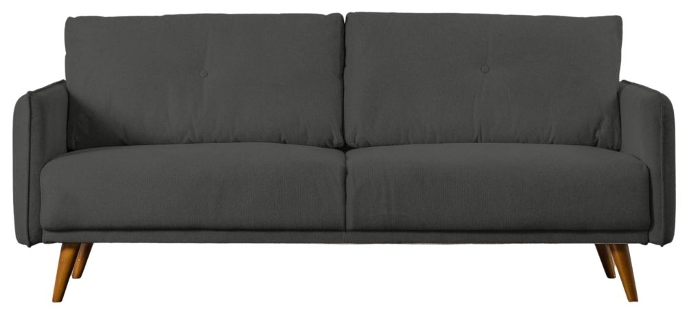 Farringdon Dark Grey Linen Fabric 2 Seater Sofa