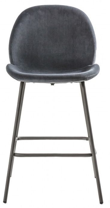 Flanagan Dark Grey Velvet Barstool Sold In Pairs