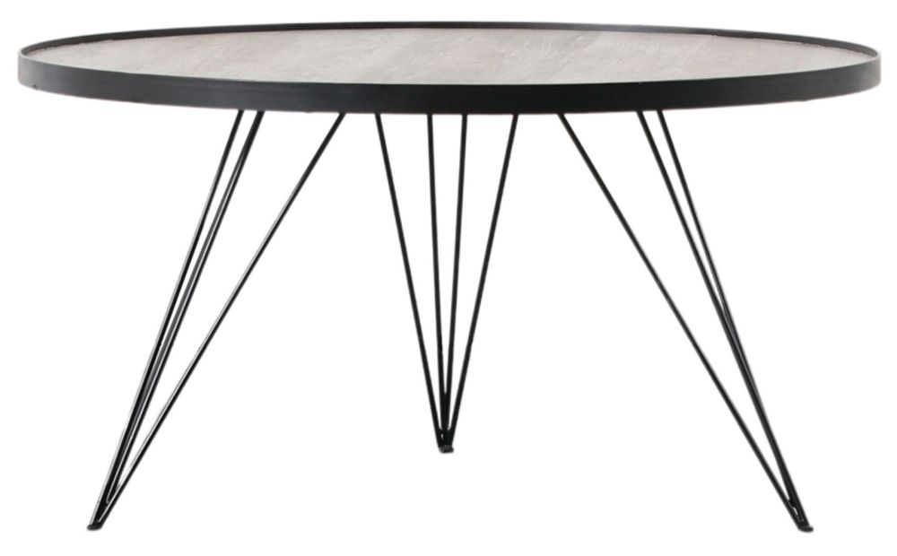 Timpson Black Round Coffee Table Clearance 712