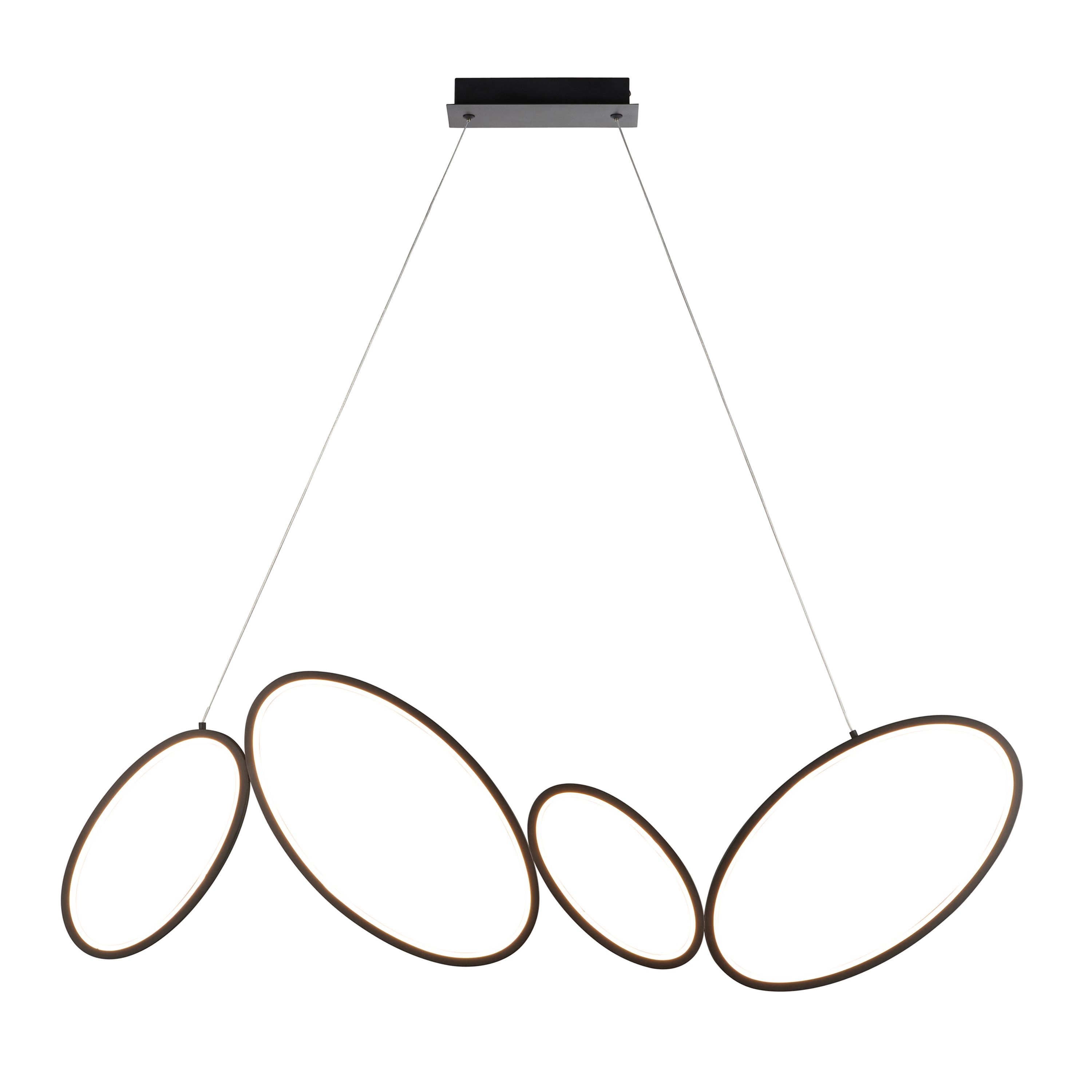 Ovals 4 Pendant Light Black Clearance Fs701