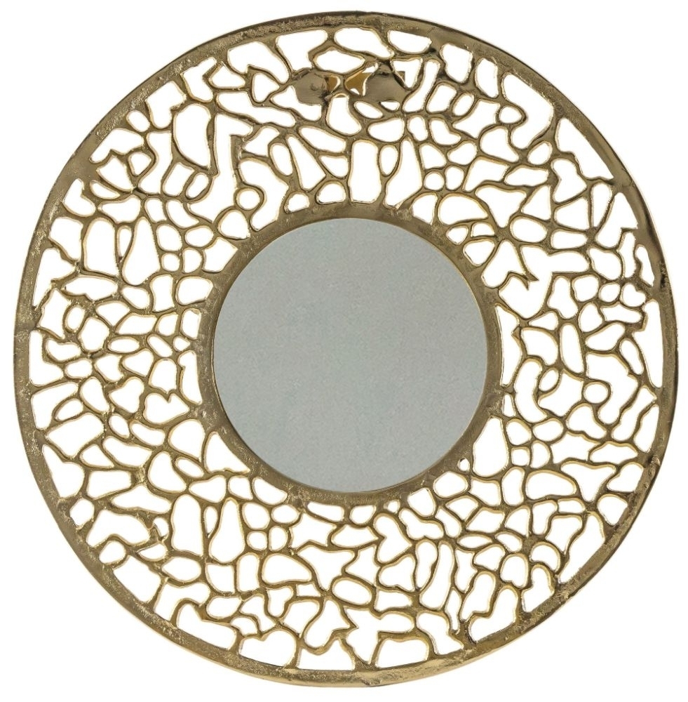 Verdant Gold Large Round Mirror Clearance M19