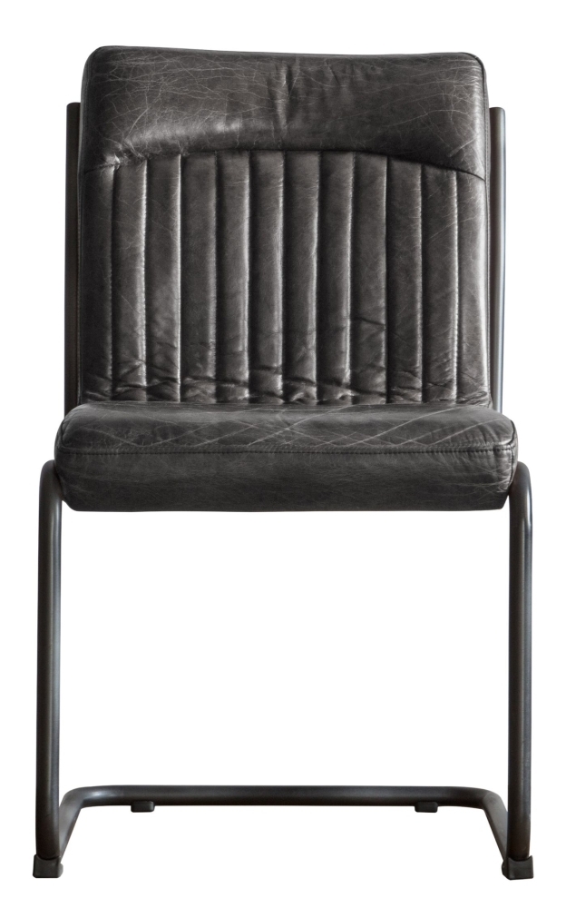 Capri Ebony Leather Dining Chair Clearance Fss14203