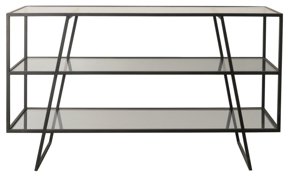 Pollard Black And Glass Console Table Clearance D19