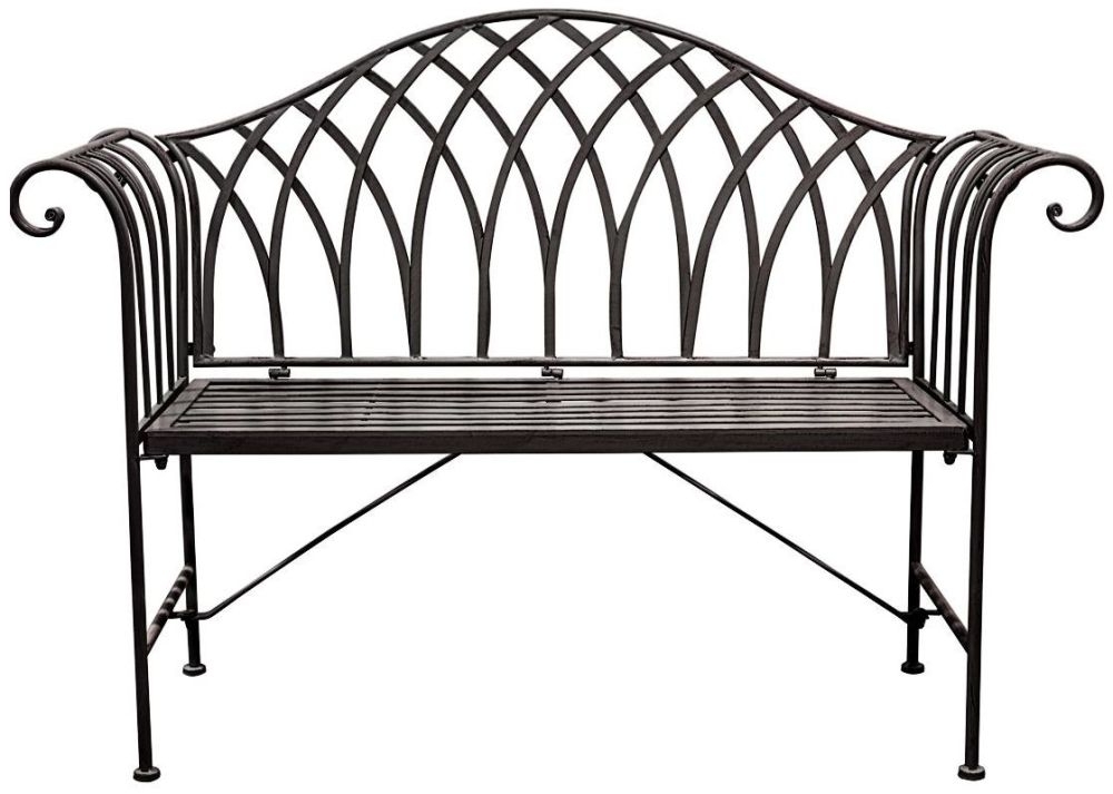 Duchess Black Outdoor Garden Bench