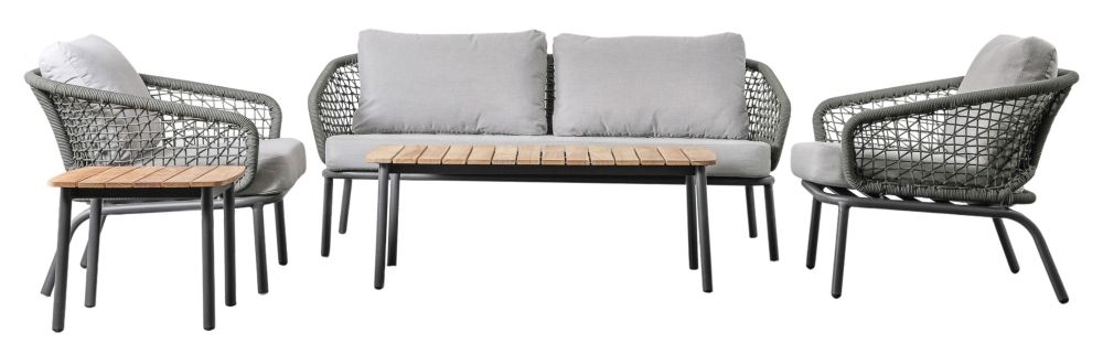 Tropea Natural Outdoor Garden Lounge Set With Coffee Table