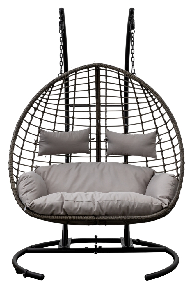 Texas Wicker Outdoor Garden Hanging 2 Seater Chair