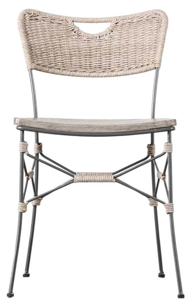 Trieste Natural Rattan Outdoor Garden Dining Chair Sold In Pairs
