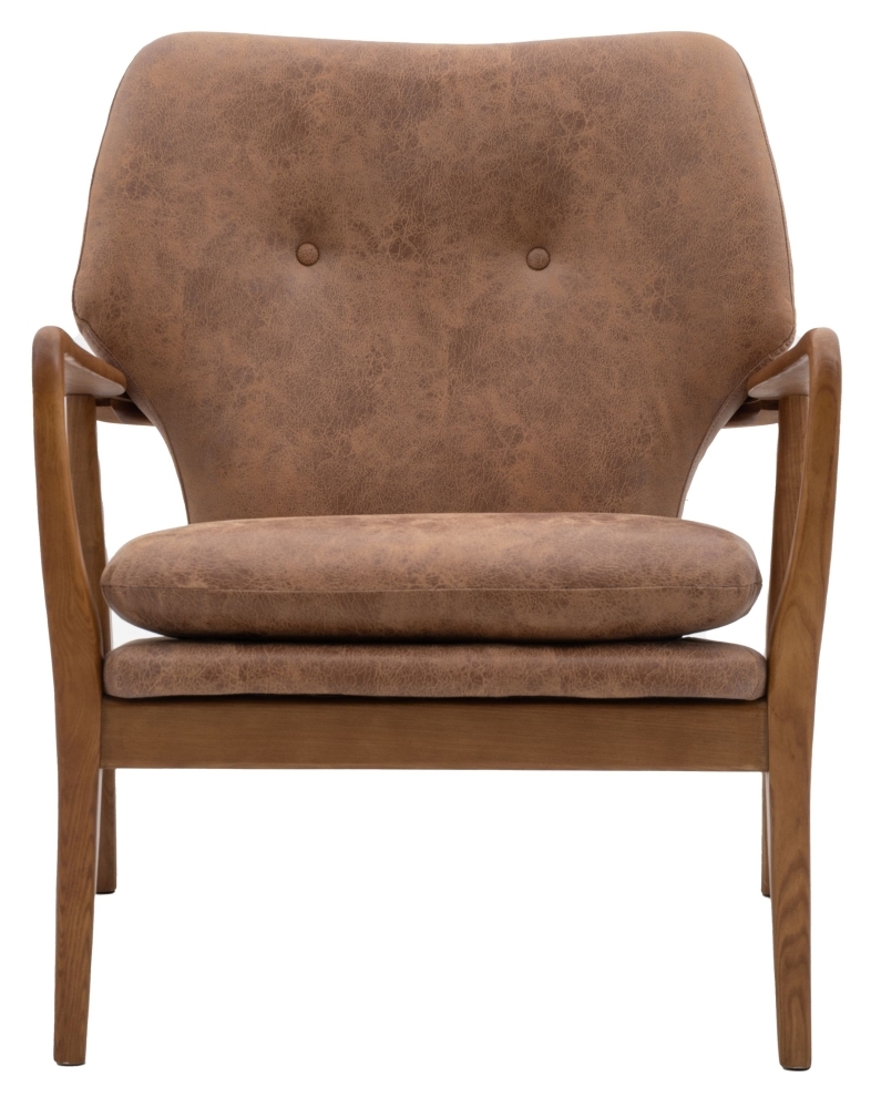 Jensen Brown Leather Armchair