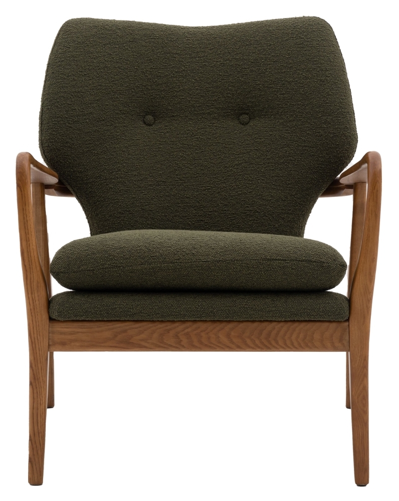 Jensen Green Fabric Armchair