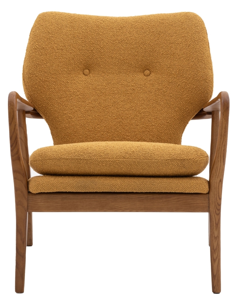 Jensen Ochre Fabric Armchair