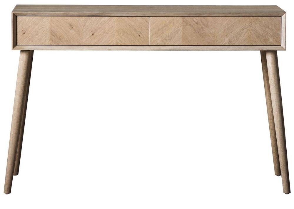 Milano Oak 2 Drawer Console Table