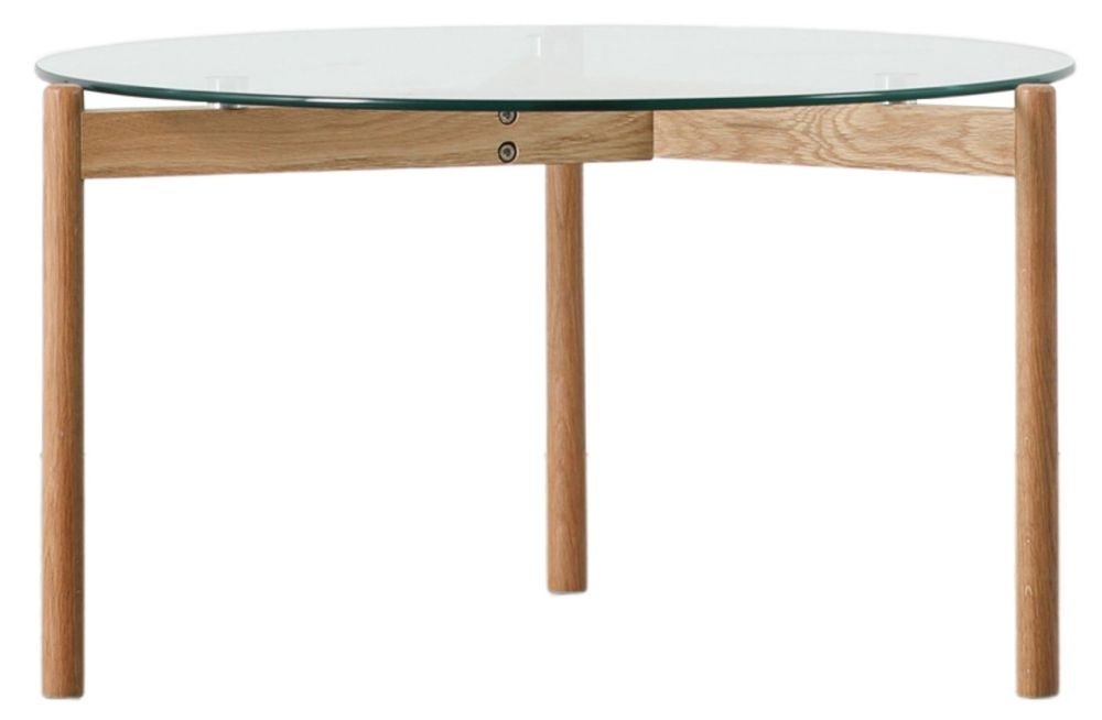 Moran Natural Oak And Glass Coffee Table