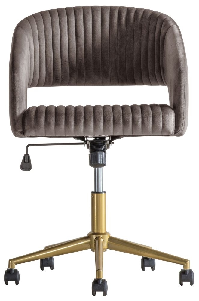 Murray Grey Velvet Swivel Chair
