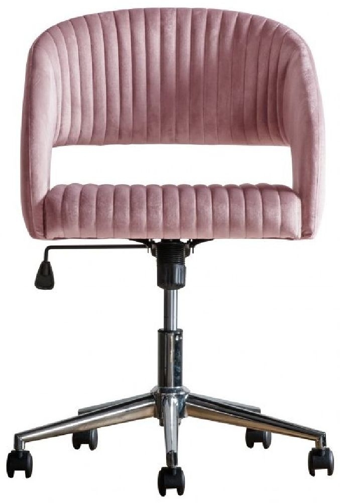Murray Pink Velvet Swivel Chair