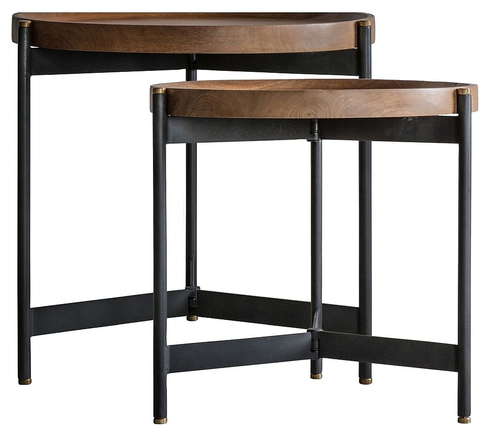 Violeta Natural And Black Nest Of 2 Tables