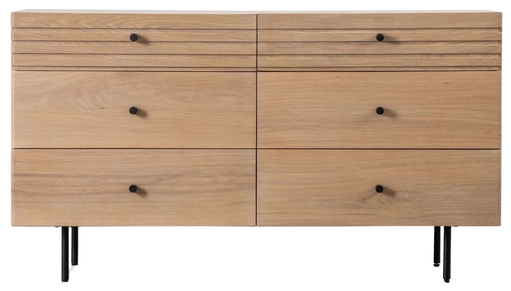 Okayama Oak 6 Drawer Chest