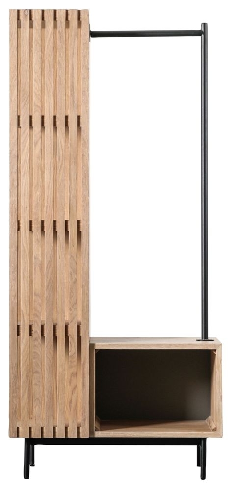 Okayama Oak Open Wardrobe