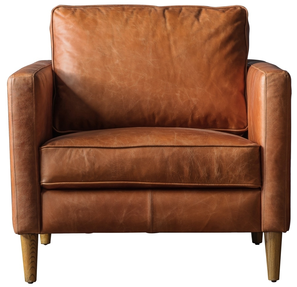 Osborne Vintage Brown Leather Armchair