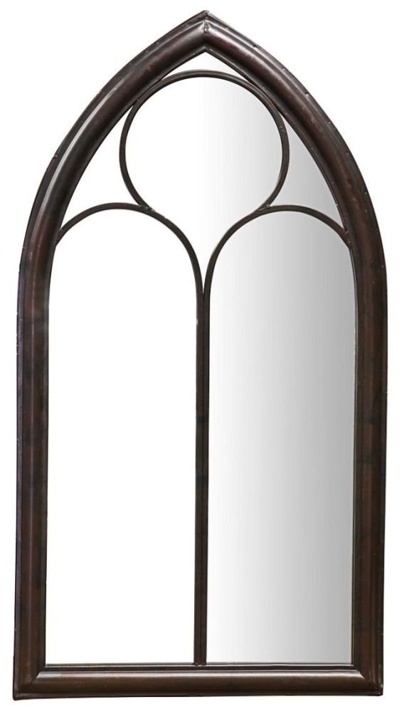 Monica Black And Brown Noir Outdoor Garden Mirror