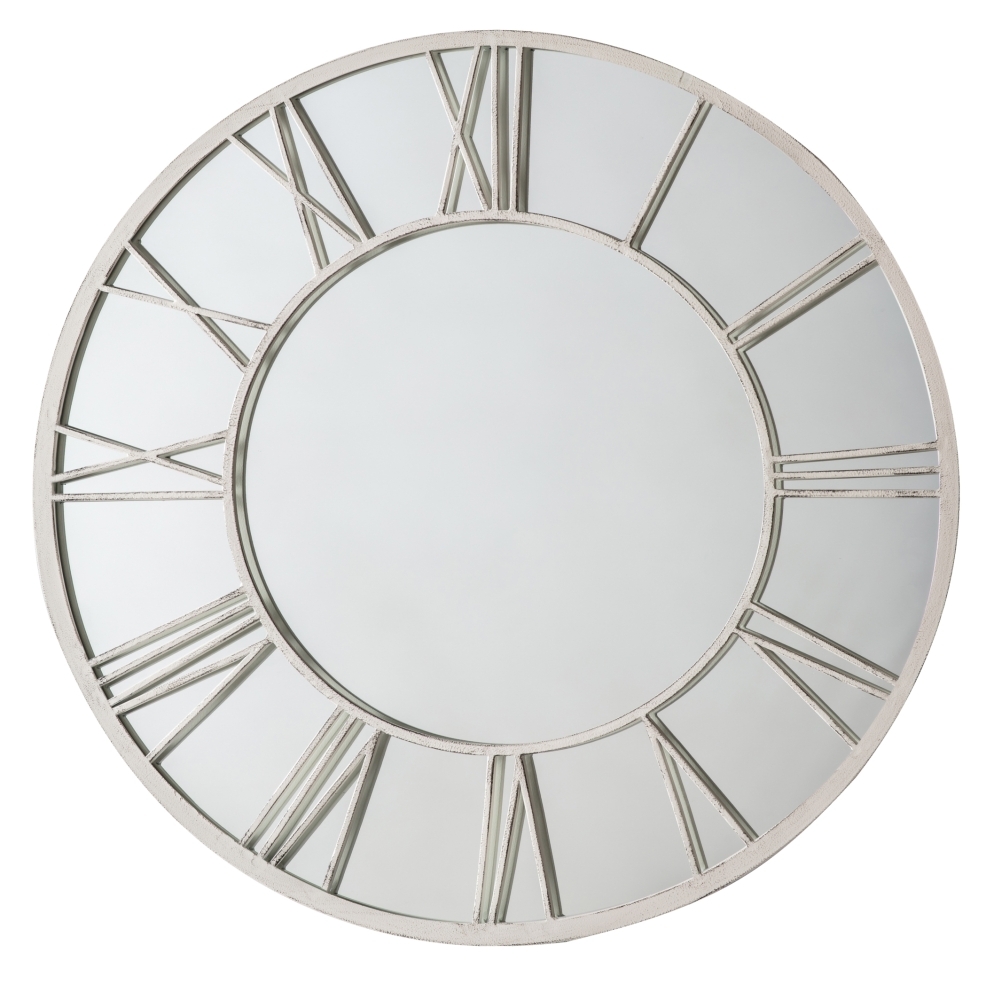 Longfield Distressed White Outdoor Mirror