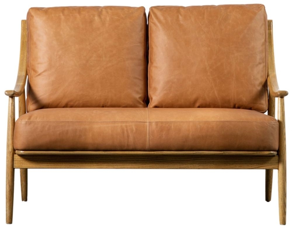 Reliant Brown Leather 2 Seater Sofa