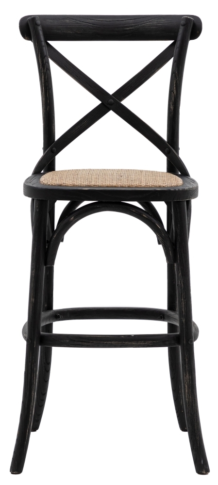 Cafe Black Rattan Barstool Sold In Pairs