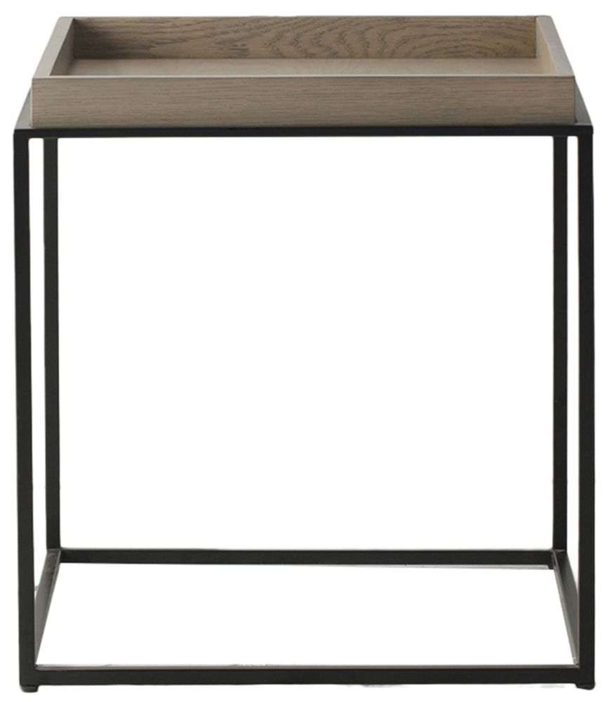 Trent Grey Oak Tray Side Table