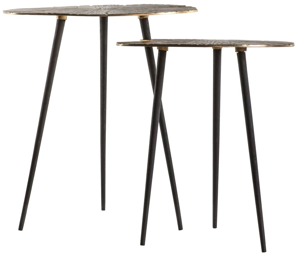 Valence Gold And Black Nest Of 2 Tables