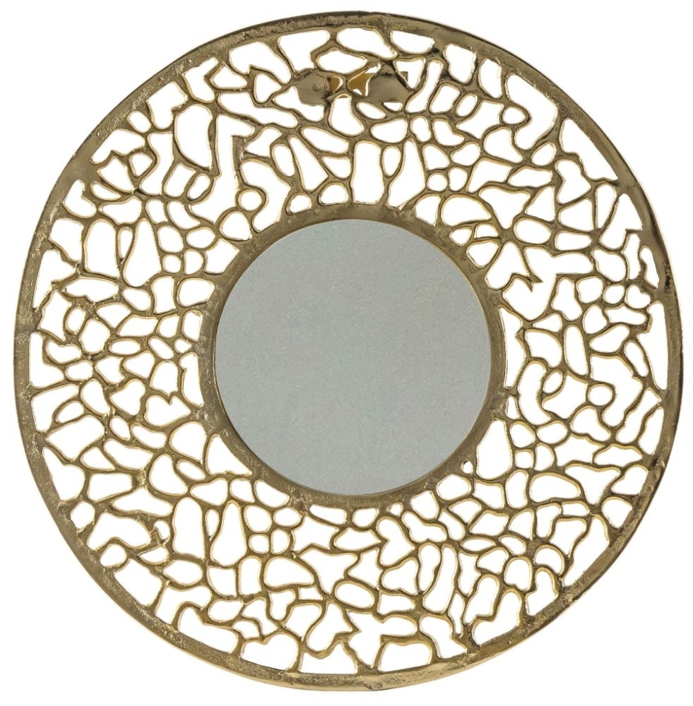 Verdant Gold Large Round Mirror