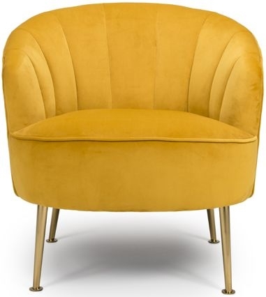 Stella Apricot Fabric Accent Chair