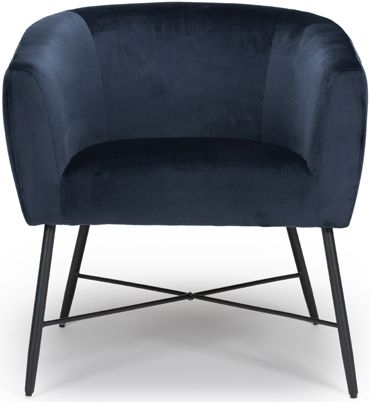 Zara Navy Fabric Accent Chair