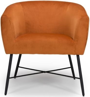 Zara Pumpkin Fabric Accent Chair