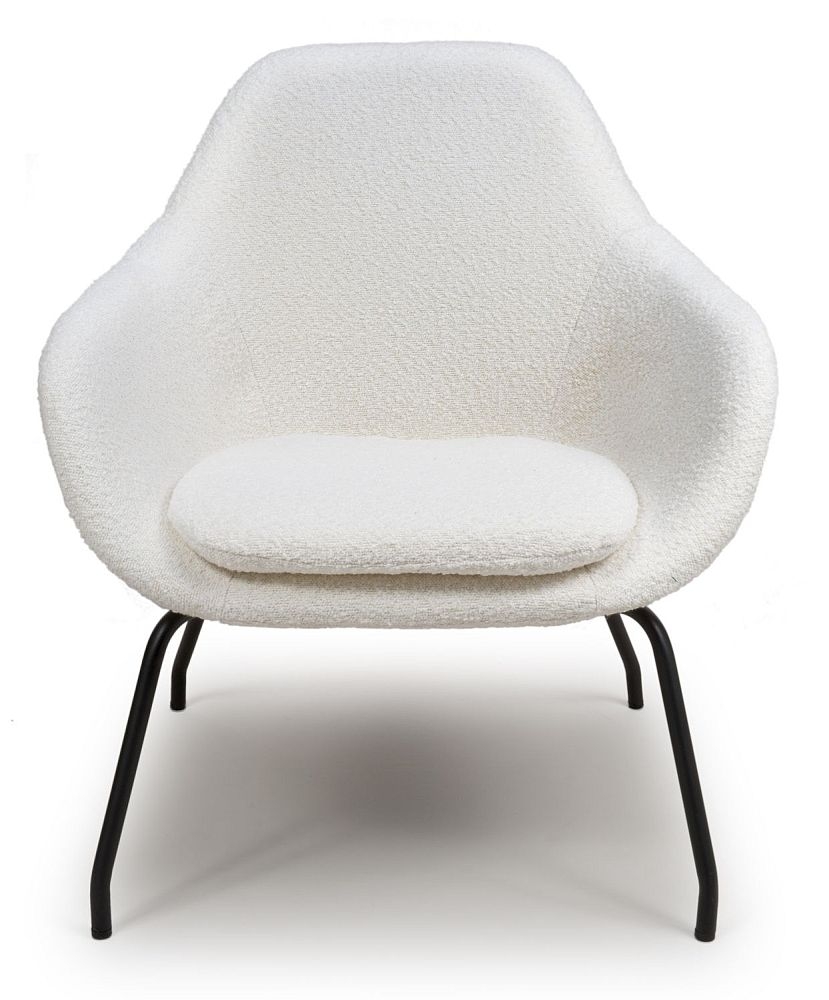 Moby Ivory Fabric Accent Chair