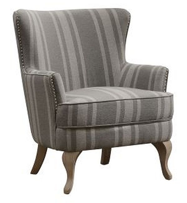 Blair Grey Fabric Accent Chair