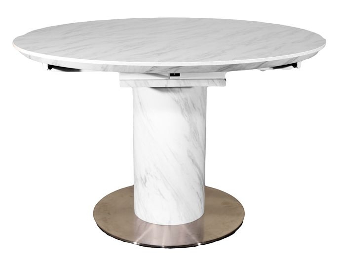 Allure Marble Effect Round Extending Dining Table