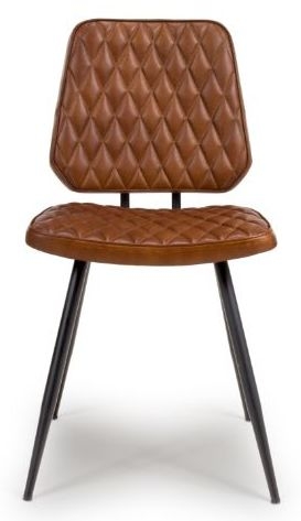 Austin Tan Genuine Buffalo Leather Dining Chair Sold In Pairs