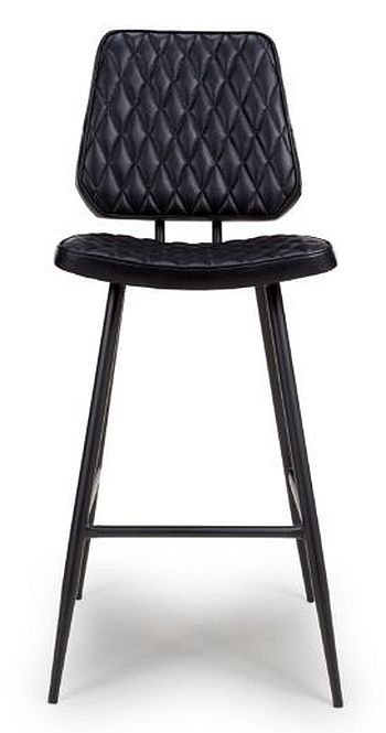 Austin Black Genuine Buffalo Leather Barstool Sold In Pairs