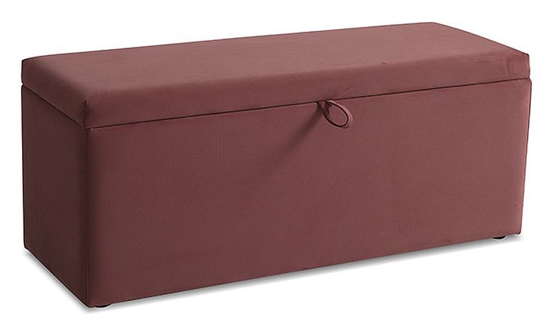 Billie Blush Velvet Fabric Storage Blanket Box