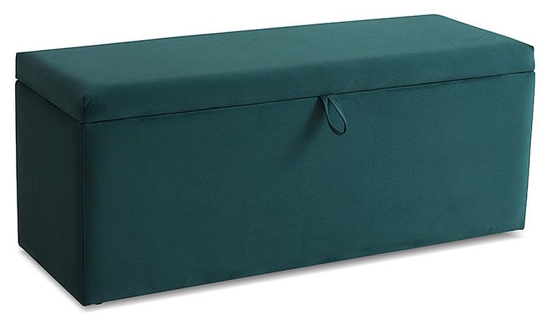 Billie Green Velvet Fabric Storage Blanket Box
