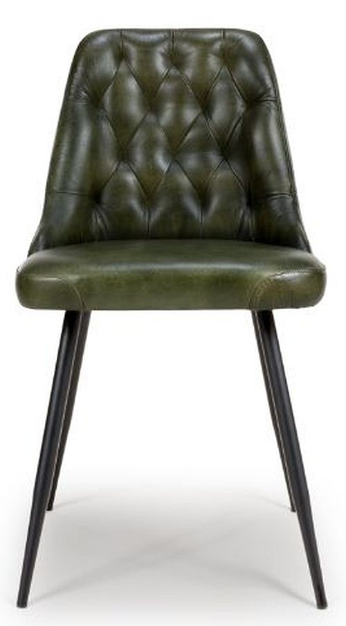 Bradley Green Genuine Buffalo Leather Dining Chair Sold In Pairs