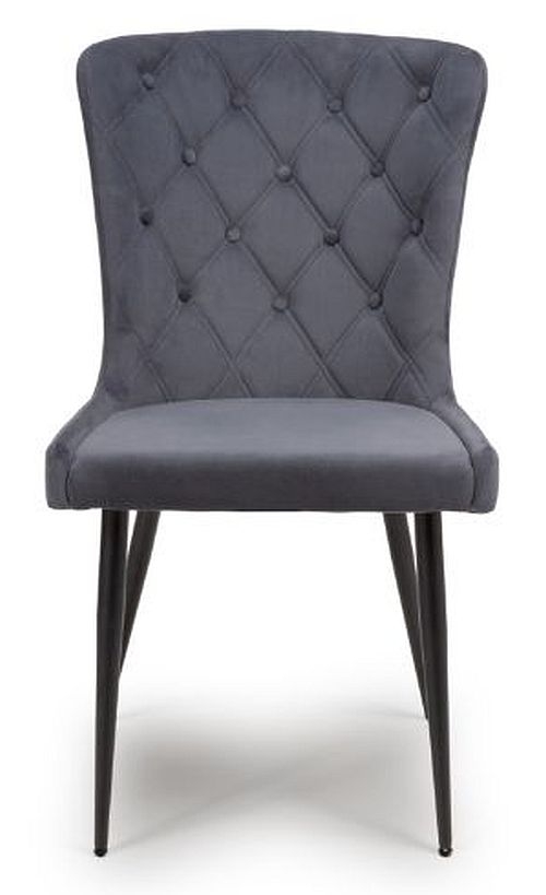 Merlin Grey Fabric Dining Chair Sold In Pairs
