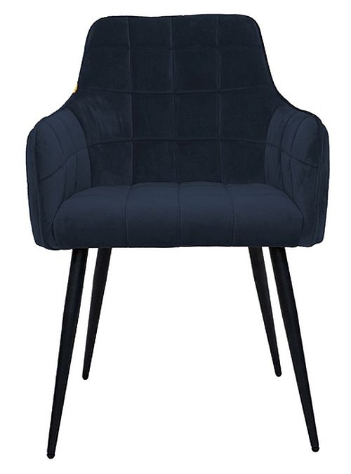 Vienna Navy Blue Velvet Fabric Dining Chair Sold In Pairs