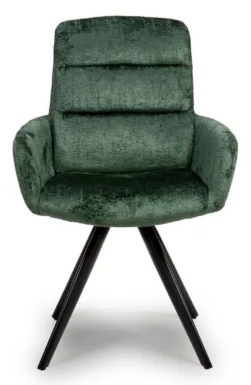 Ozzy Green Velvet Fabric Dining Chair Sold In Pairs