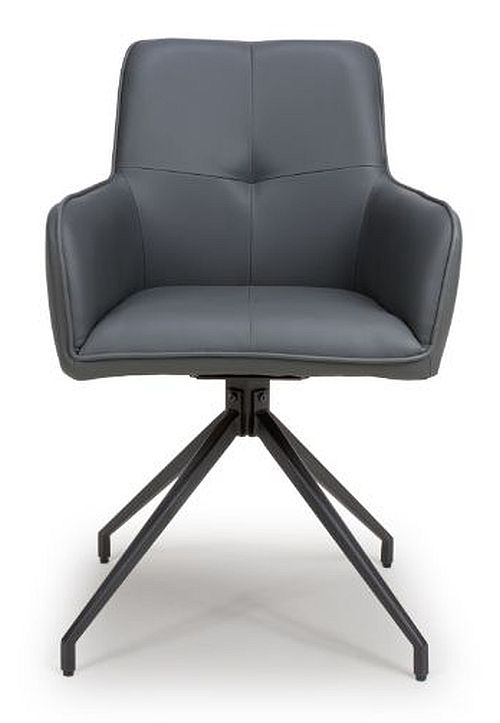 Nix Grey Faux Leather Dining Chair Sold In Pairs