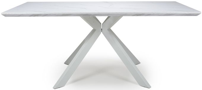 Bianco White Marble Effect Dining Table