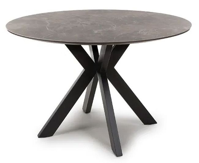 Galaxy Black Marble Effect 120cm Round Dining Table