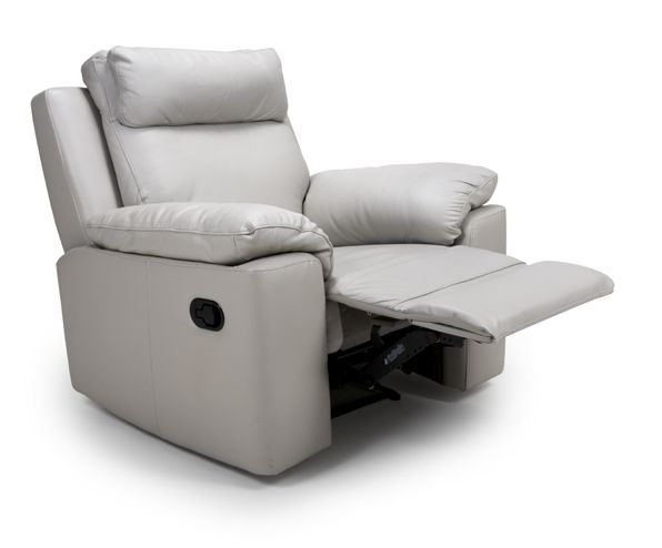 Enzo Putty Leather Electric Recliner Armchair