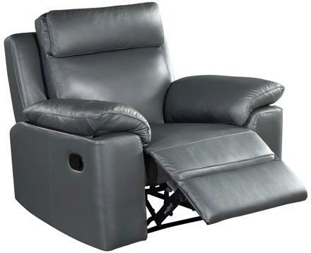 Enzo Grey Leather Electric Recliner Armchair