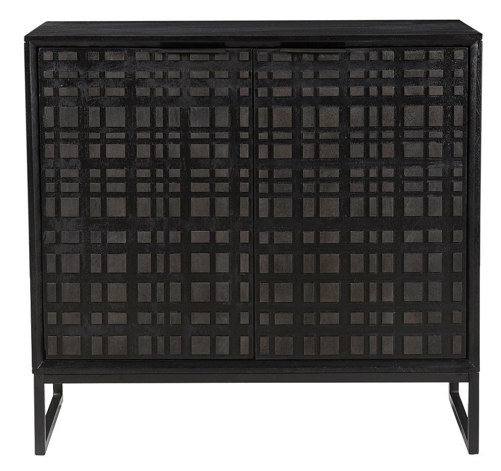 Fusion Black Mango Wood 2 Door Small Sideboard