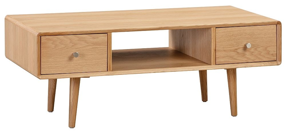 Jenson Light Oak 2 Drawer Coffee Table